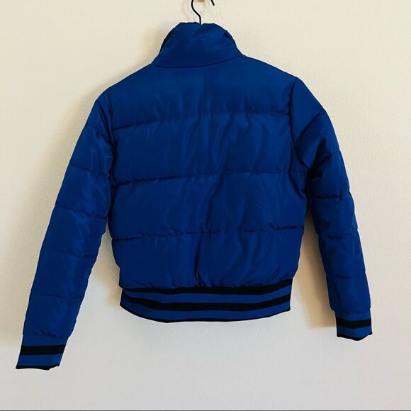 Fashion nova Women's Blue Button Front Puffer Jacket Size XS NWOT - Picture 2 of 8
